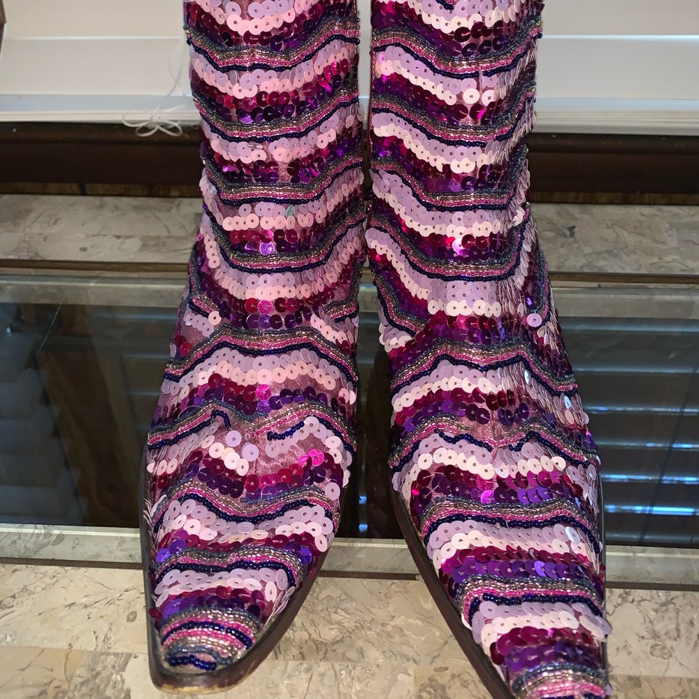 Jeffery Campbell sequins boots